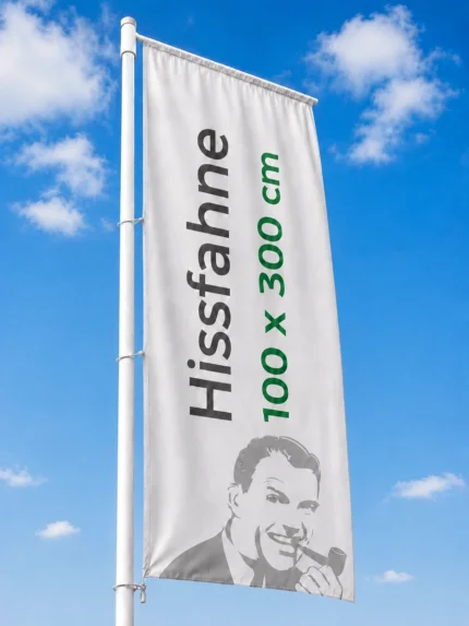 Hissfahne 100 x 300 cm am Fahnenmast