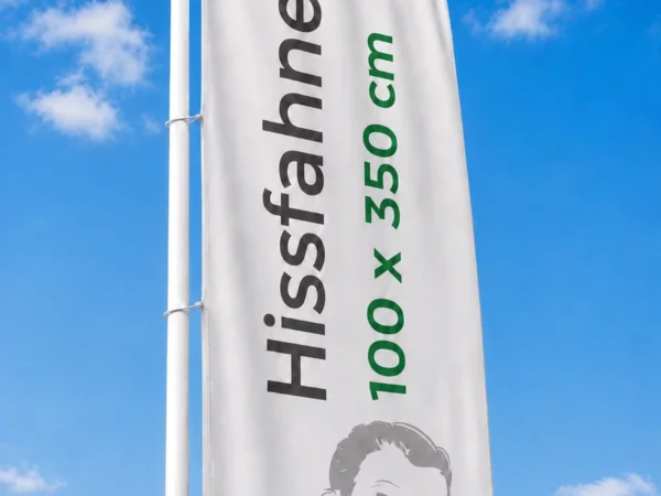 Hissfahne 100 x 350 cm am Fahnenmast