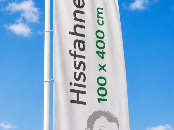 Hissfahne 100 x 400 cm am Fahnenmast