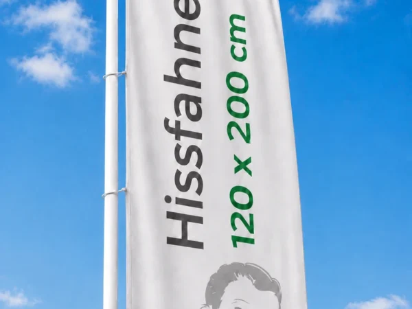 Hissfahne 120 x 200 cm am Fahnenmast