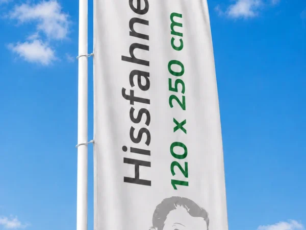 Hissfahne 120 x 250 cm am Fahnenmast