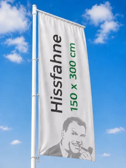 Hissfahne 150 x 300 cm am Fahnenmast